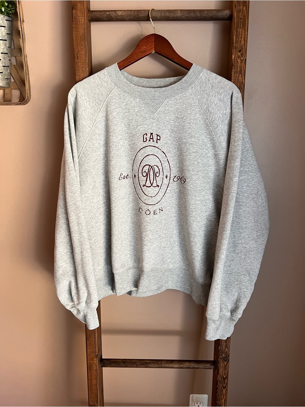 Gap x DOEN Light Gray Crewneck Sweatshirt